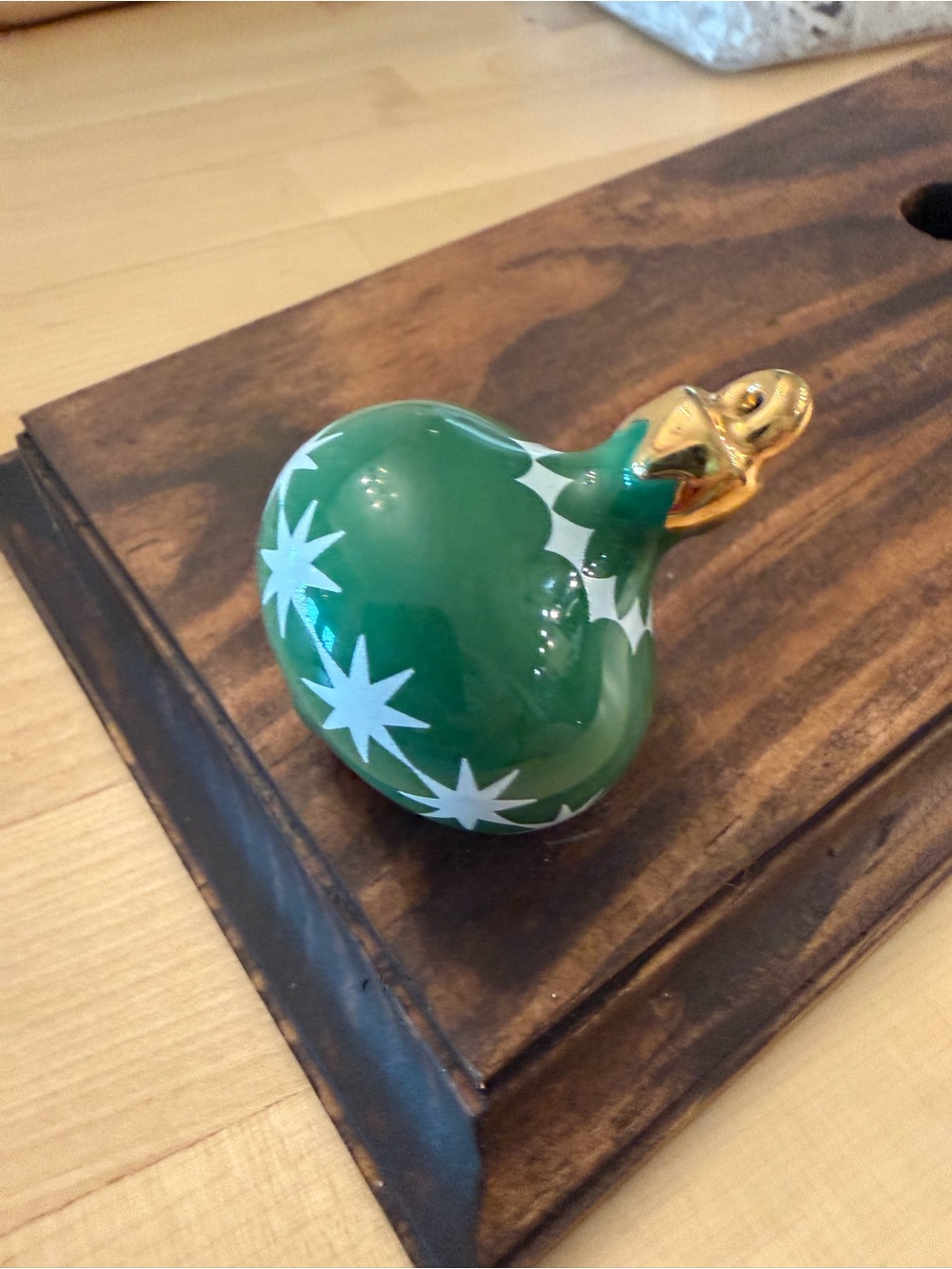 Nora Fleming trim the tree Green ornament mini